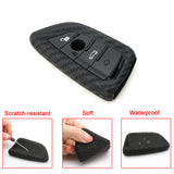 Carbon Fiber Texture Soft Silicone Key Fob Case Cover for BMW X1 X4 X5 X6 5 7 Series