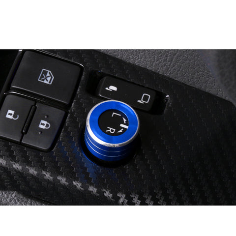 Blue AC Knob Control Audio Rear Mirror Knob Ring Trim For Toyota Camry 2018-2020