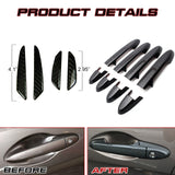 Carbon Fiber Style Door Handle+Door Edge Protect Trim For Honda Fit 2014-2019