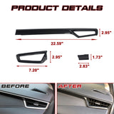Carbon Fiber Texture Side Dashboard AC Air Outlet Cover For Toyota Corolla Cross