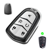 White Soft Anti-dust Remote Smart Key Fob Shell Case For Cadillac CT6 2016-2019