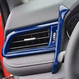 Sporty Blue Console Strip Side AC Air Vent Combo Trim For Toyota Camry 2018-2024