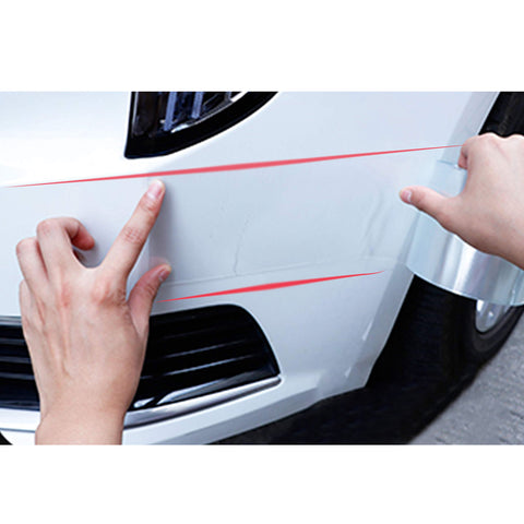 Car Door Sill Plate Bumper Protection Film Anti Scratch Strip Sticker Universal Fit, Clear Color ( Length: 3M )