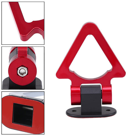Red Triangle Shape Track Racing Tow Hook Stick Decoration Universal for Car SUV Truck