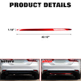 Gloss Red Stainless Rear Bumper Lip Cover Trim For Toyota Camry LE XLE 2018-2022