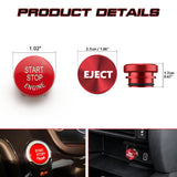 Red Engine Start + Cigarette Lighter Eject Button Trim For BMW F20 w/OFF Button