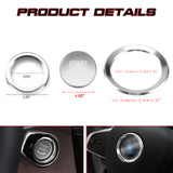 Silver Steering Wheel Logo Engine Ignition Button Cover For BMW 3 Series 2013-up