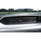 3-Color Strip Bar Carbon Fiber Dash Console Panel Cover Trim For Mustang 2015-up