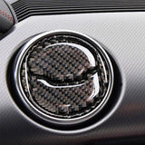 9Pcs Carbon Fiber Dashboard AC Air Outlet Overlay Trim For Ford Mustang 2015-up