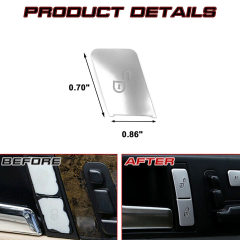 Silver Door Lock Unlock Switch Cover Trim For Mercedes Benz C E Class W204 W212