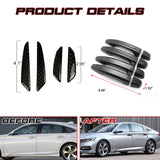 Carbon Fiber Style Smart Door Handle+Door Edge Protect Trim For Honda Accord 18+