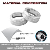 Silver Aluminum Alloy AC Climate Knob Ring Decor Cover For Toyota RAV4 2019-2023