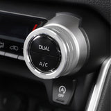 Silver Aluminum Alloy AC Climate Knob Ring Decor Cover For Toyota RAV4 2019-2023