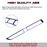ABS Carbon Fiber / Red ABS Middle Air Vent Outlet Trim for Toyota Camry 2018 2019 2020