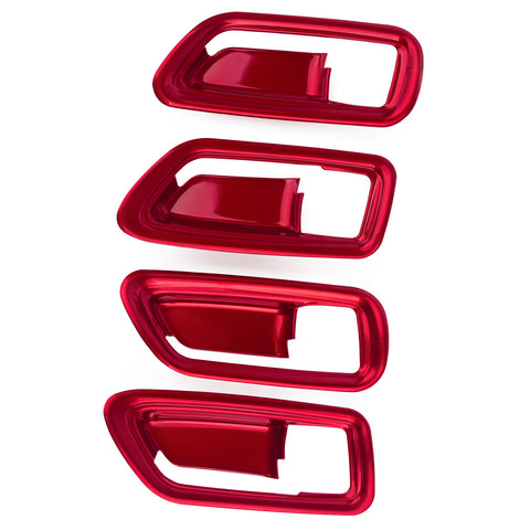 4Pcs Sporty Style Red Door Handle Bowl Trim For Toyota Corolla Cross 2020-2023