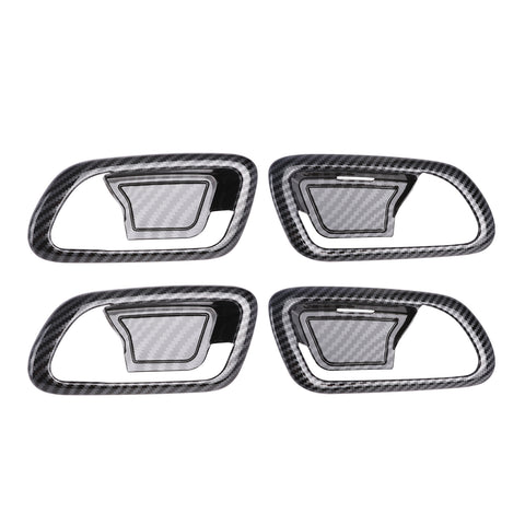 Carbon Fiber Style Door Handle Bowl Moulding Decor Trim For Jeep Grand Cherokee