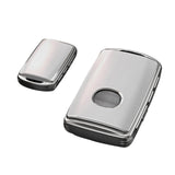 White TPU Sand Leather Full Protect Remote Key Fob Cover For Mazda CX-9 2020-21