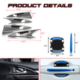 Set Inner + Exterior Door Handle Bowl Cover Trim For Honda Civic 10th 2016-2021