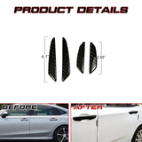 Carbon Fiber Style Door Handle + Door Edge Guard Trim For Honda Civic 9th 12-15