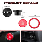 Alloy Engine Start + Black Cigarette Lighter Eject Button Trim For Mazda 3 2020+