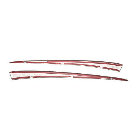 2pcs Red Stainless Steel Front Center Grill Grille Cover Guard Trim for Toyota Camry SE XSE 2018-2024
