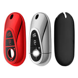 Red Soft TPU Full Protect Remote Key Fob Cover For Mercedes-Benz S-Class 2020+