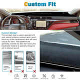 Center Console Dashboard Mat Pre-cut Non-Slip Sunshield Sun Glare Protector Dash Carpet Pad Black Cover Compatible with Toyota Camry 2018-2024