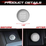 Aluminum RS Style Keyless Start Engine Stop Push Button Stickers Cover Trim Compatible with Audi A4 A5 A6 A7 A8 Q5 S4 S5 S6 S7 S8 RS4 (Silver)