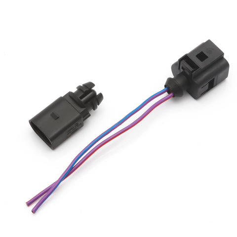 Ambient Air Temperature Sensor with 2-pin Connector Plug Wiring Harness Pigtail for Volkswagen / for Audi