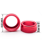 2x Red Alloy Volume Radio Switch Knob Covers For Porsche 911 Cayenne Macan 718