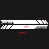 2pcs Glossy Black / White Car Side Skirt Stripe Sticker Lower Door Panel Decal Molding Trim for Dodge Durango 2010-2017