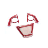 3pcs Red ABS Steering Wheel Frame Cover Trim for Toyota Camry 2018-2024, Fit Toyota Corolla Hatchback 2019-2024