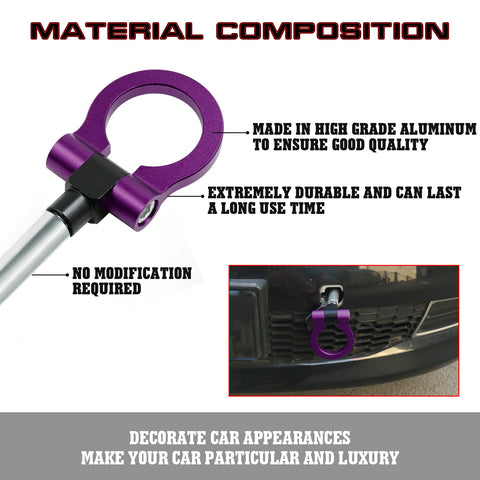 Purple Track JDM Style Aluminum Tow Hook For BMW 2 3 4 Series Mini Cooper F55 R60