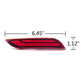 2pcs Rear Bumper Reflector LED Brake Tail Turn Signal Light for Toyota Camary 2018 2019 2020 2021 2022, Red Lens