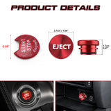 Carbon Fiber Engine Start + Red Cigarette Eject Button Trim For Nissan Infiniti