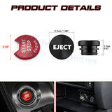 Carbon Fiber Engine + Black Cigarette Eject Button Trim For Nissan Infiniti Q50