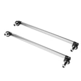 2pc Adjustable 7.87'' Front Bumper Lip Splitter Diffuser Strut Rod Tie Bars Compatible with Most Vehicles [Silver]