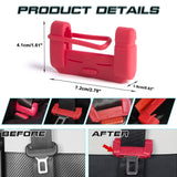 4PCS Red Soft Car Safety Seat Belt Buckle Clip Decor Covers Universal for Cars