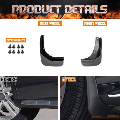 Front and Rear Side Mud Flaps Splash Guard w/ Screws For Ford Escape 2013-2019