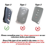 White TPU w/Leather Style Full Protect Remote Key Fob Cover For Lexus ES 350 18+