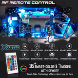 8pcs RGB Multi-Color LED Engine Bay Light Strip Kit w/ Wireless Remote Control