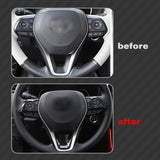 Full Set Carbon Fiber Style Interior Dashboard Instrument Air Vent Multifunction AC Switch Button Glove Box Handle Accessories Cover Trim Combo Kit, Compatible with Toyota Rav4 2019-2021