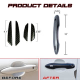 Carbon Fiber Style Door Handle+Door Edge Protect Trim For Toyota Camry 2018-2024