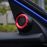 Sporty Red A-Pillar Door Audio Speaker Ring Cover For Honda Civic 10th 2016-2021