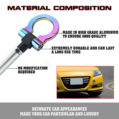 Front Bumper Neo JDM Track Racing Style Tow Hook For Honda Fit Insight CRZ