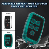 Iron Armor Style Green Full Cover Remote Key Fob Cover For Range Rover 2013-2017