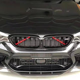 Front Grille Insert Trims Stripes, Front Center Kidney Grilles Trim Compatible with BMW 3 Series G20 G21 2020-2022 (Red)