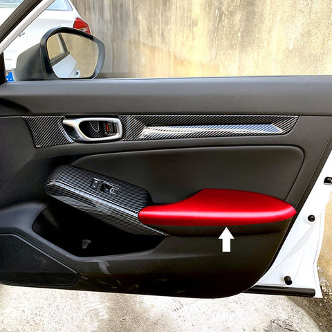 Racing Red Interior Door Armrest Panel Trim Cover For Honda Civic 11TH Gen 2022