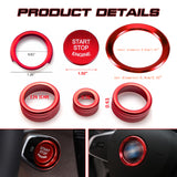 Red Ignition Button Steeing Wheel Logo AC Climate Switch Ring For BMW 2 3 Series