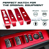 4pcs Red Interior Window Lift Button Cover Trim For Honda Civic 11th Gen 2022